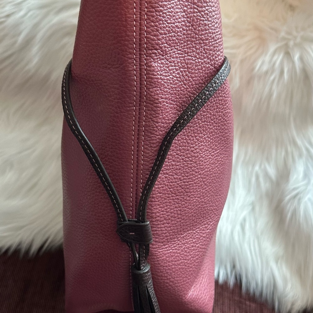 NWTS Coach Andy Tote w/Horse & Carriage Light Raspberry pebbled leather - Picture 4 of 16